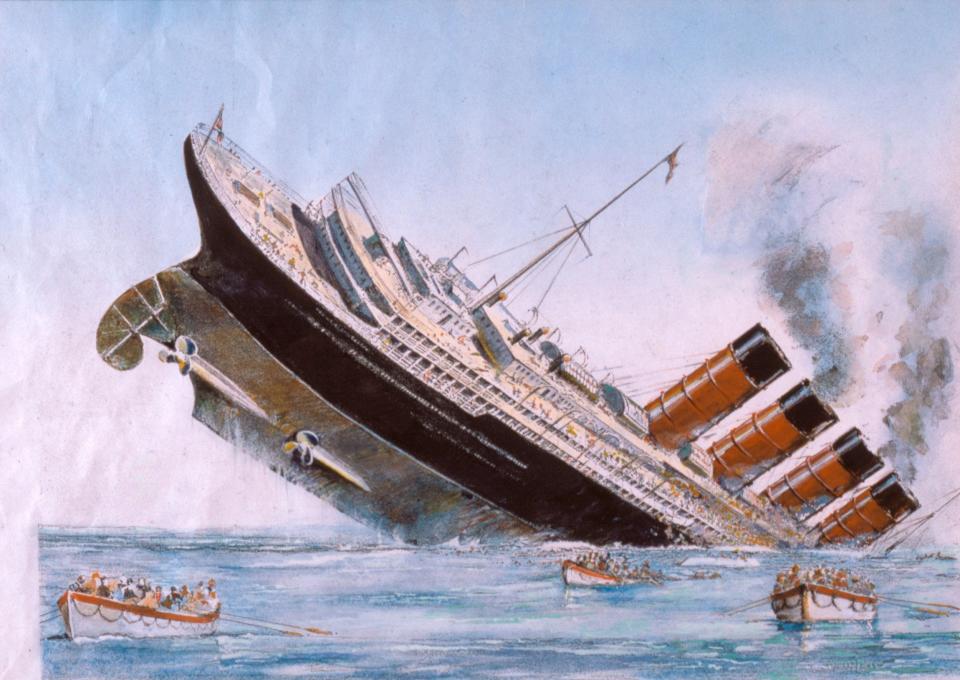 Lusitania sank in a matter of minutes - Alamy