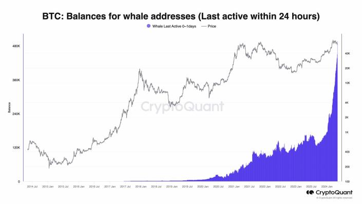 Las ballenas de Bitcoin han devorado 47.000 BTC en 24hs