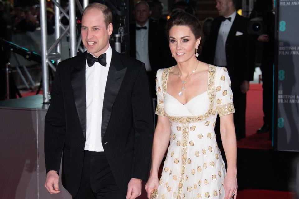 The then-duchess opts for McQueen for the 2020 Baftas (Gareth Cattermole/Getty Images)