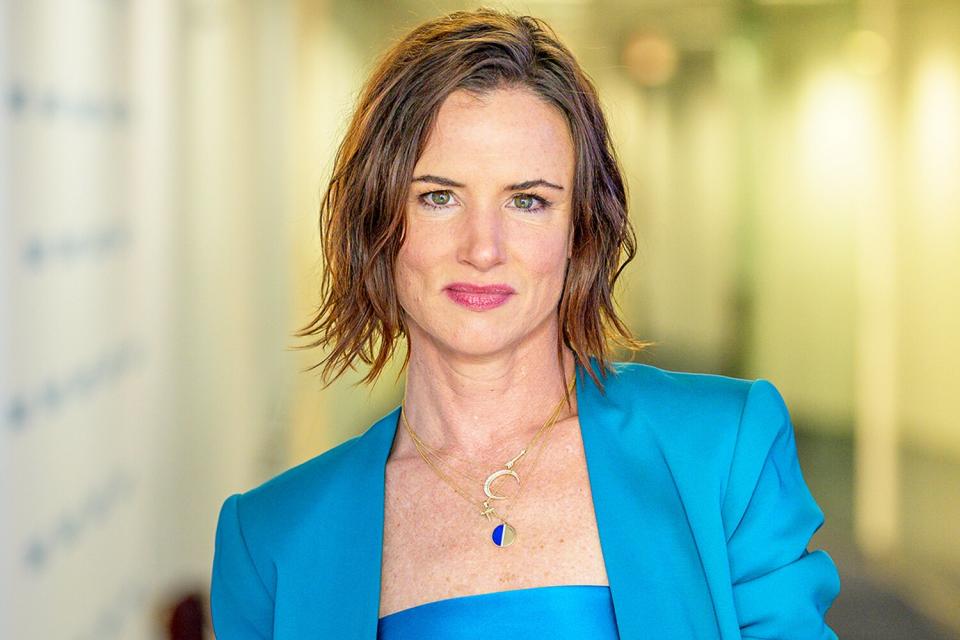 Juliette Lewis visits SiriusXM Studios on February 25, 2020 in New York City.