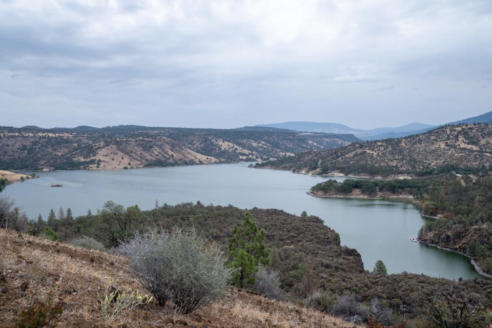 Copco Lake, a man-made lake, near Copco Dam outside Hornbrook, California.