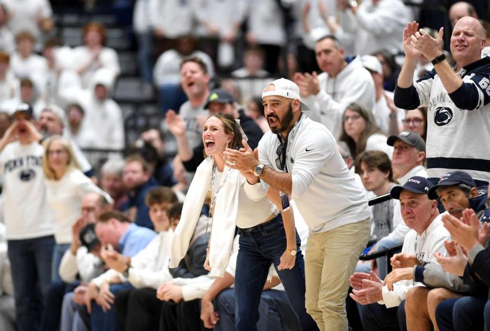 Penn State fans cheer during the game against Illinois on Wednesday, Feb. 21, 2024 at Rec Hall. Abby Drey/adrey@centredaily.com