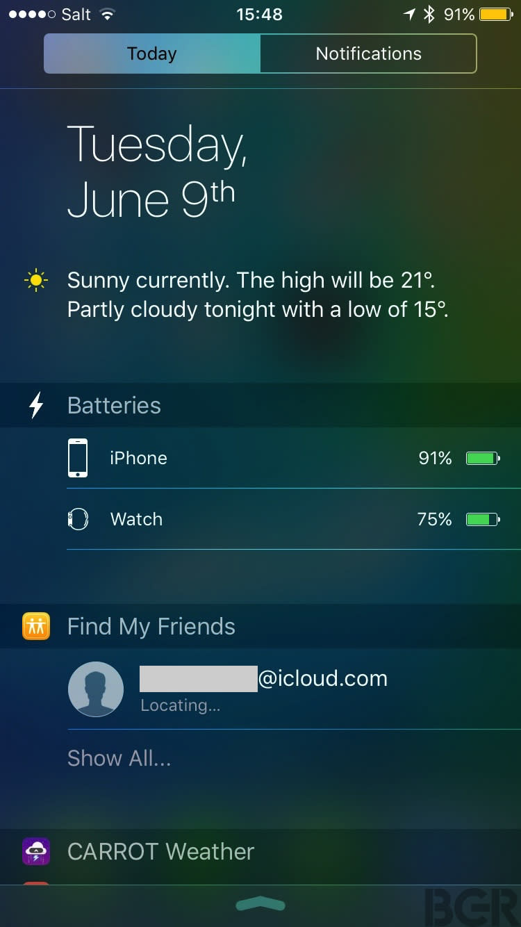 ios-9-battery-indicator-today-view-find-my-friends