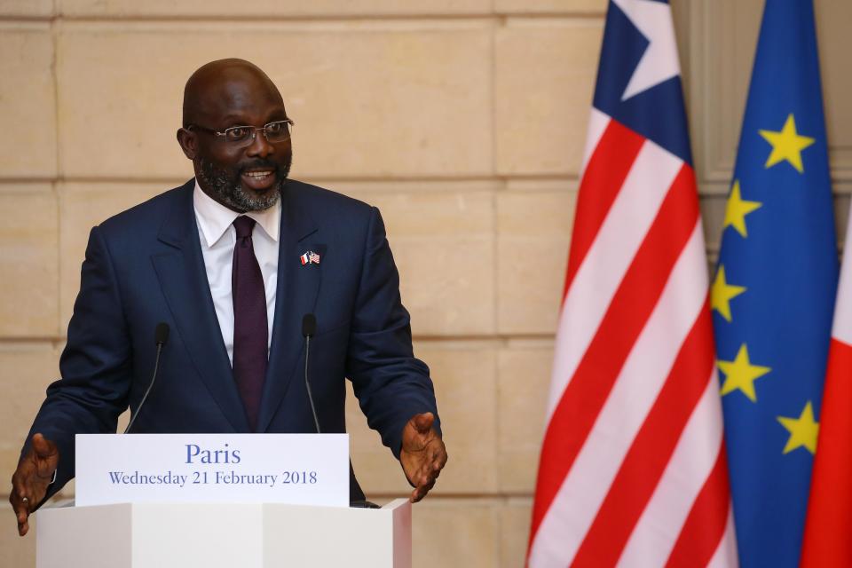 Désormais président du Liberia, George Weah a marqué le PSG et l’OM. REUTERS/Stephane Mahe