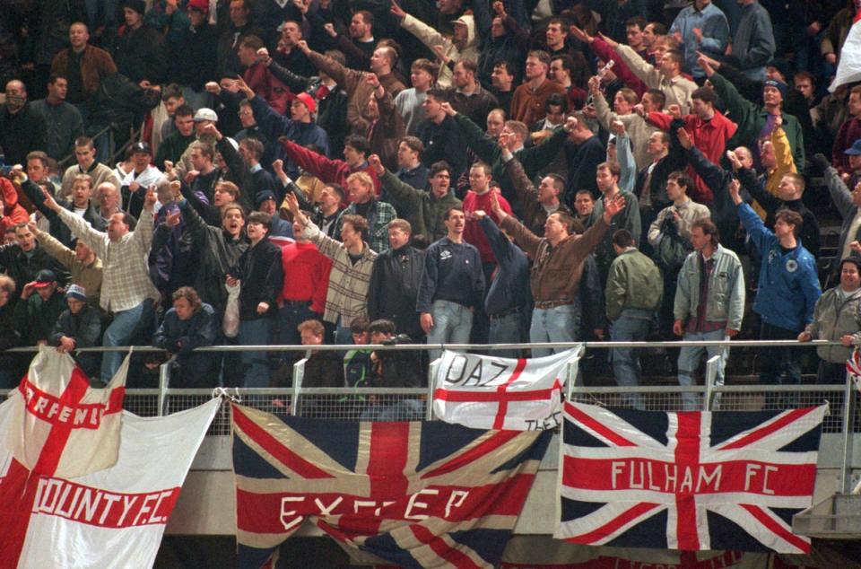 The 1995 ‘friendly’ between the sides was abandoned due to fan violence (Getty)