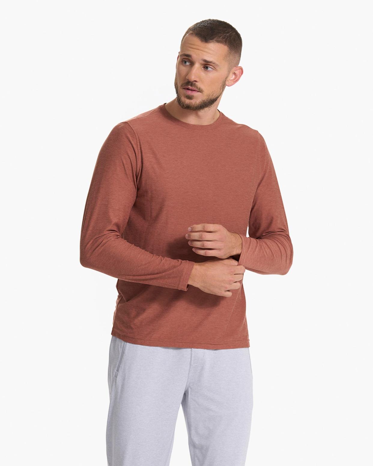 <p><a href="https://go.redirectingat.com?id=74968X1596630&url=https%3A%2F%2Fvuoriclothing.com%2Fproducts%2Flong-sleeve-strato-tech-tee-copper-heather&sref=https%3A%2F%2F" rel="nofollow noopener" target="_blank" data-ylk="slk:Shop Now;elm:context_link;itc:0;sec:content-canvas" class="link rapid-noclick-resp">Shop Now</a></p><p>Long Sleeve Strato Tech Tee</p><p>vuoriclothing.com</p><p>$51.00</p>