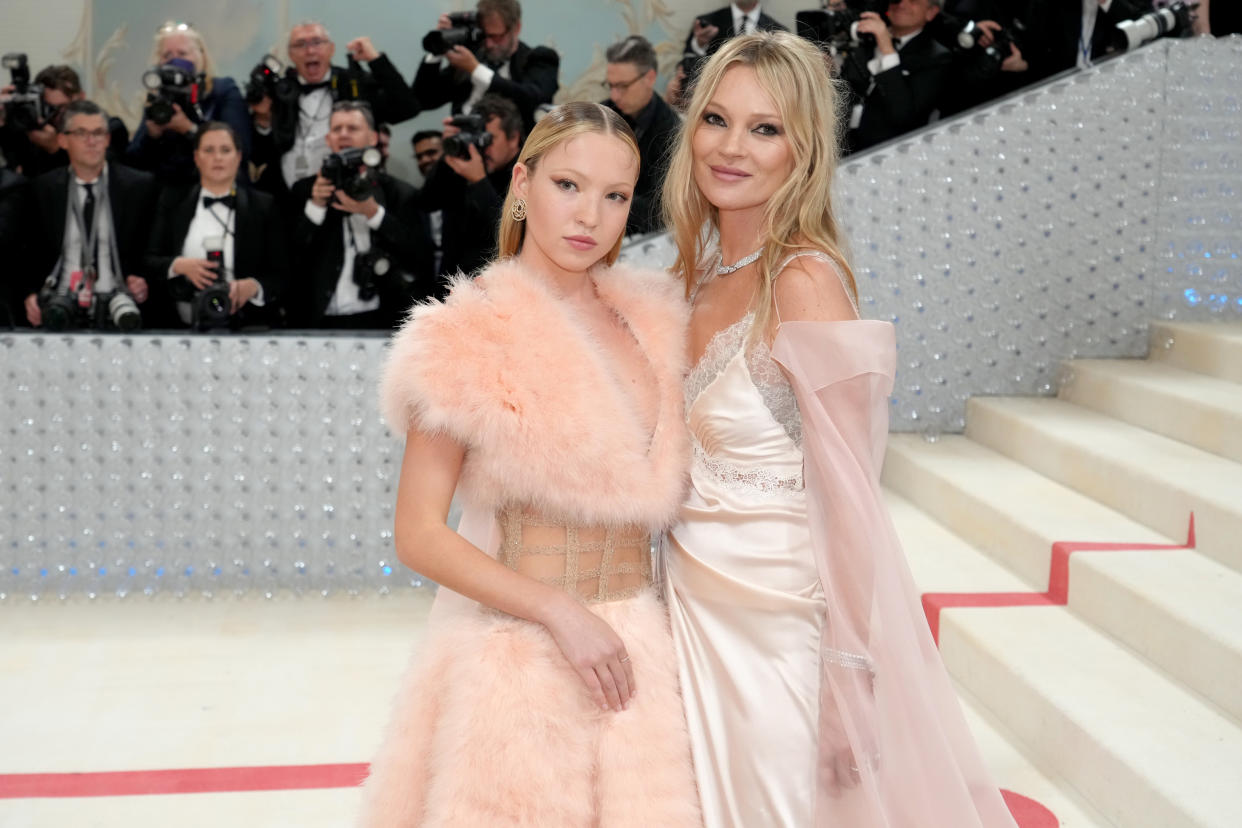 Lila Moss and Kate Moss attend the 2023 Met Gala Celebrating 