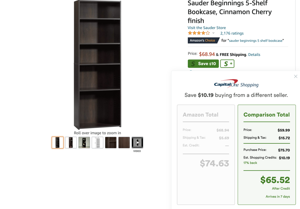 Sauder bookcase