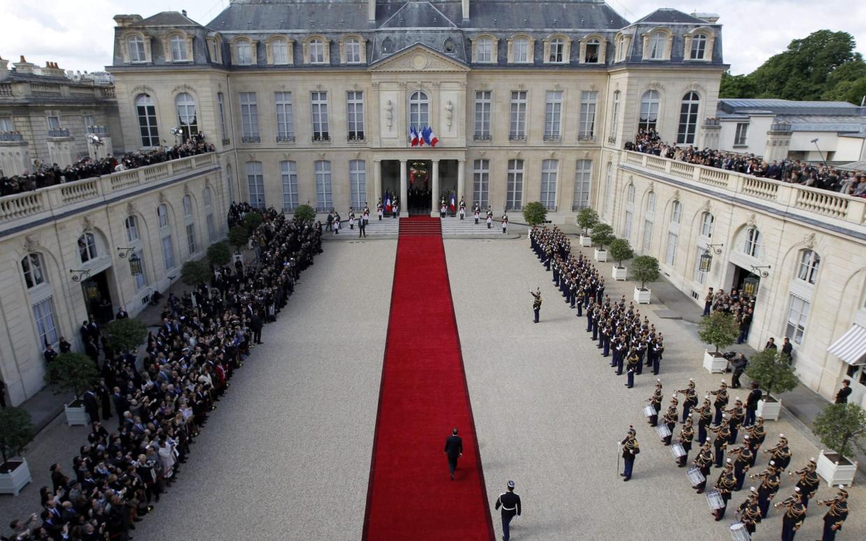 A view of the Elysee Palace where President Macron will host the show aimed at boosting the reputation of French business - AFP