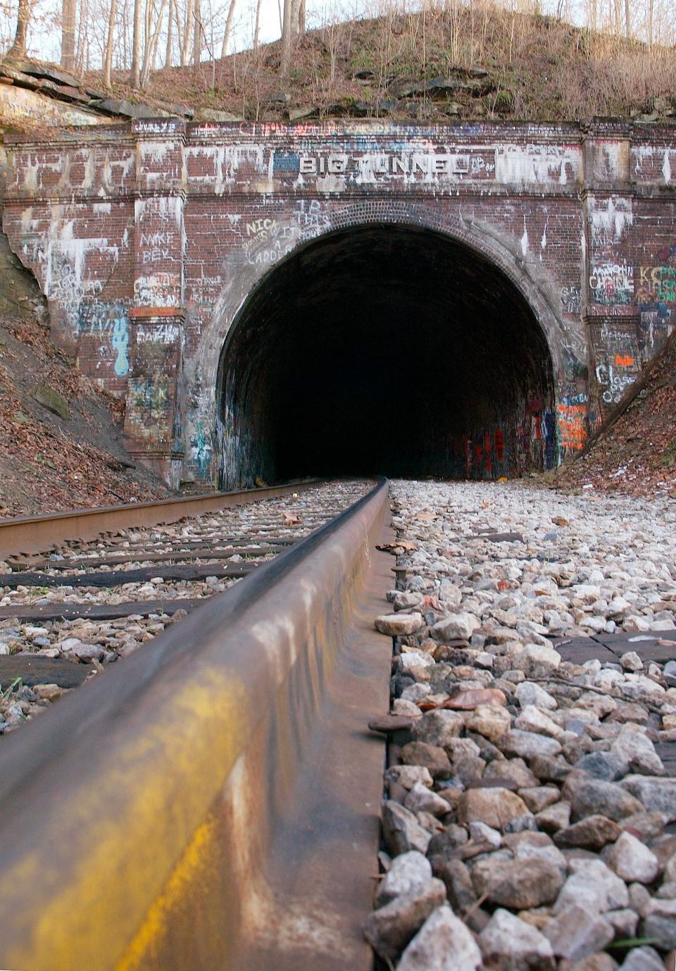 The railroad tunnel in Tunnelton, seen in 2006, is rumored to be haunted.