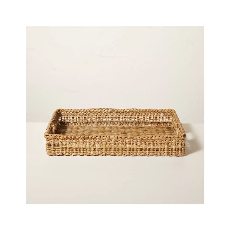Natural Woven Tray with Handles