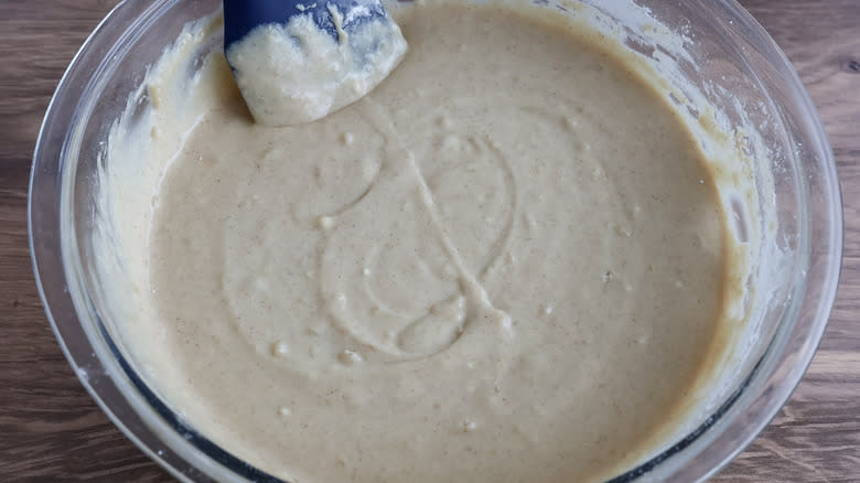 cinnamon bread batter in bowl