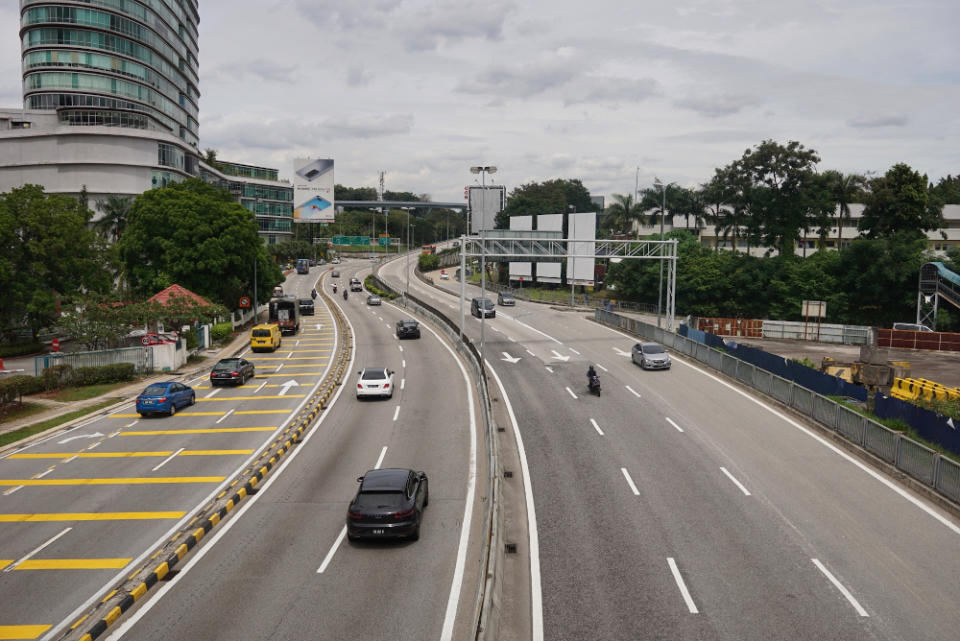 General view of traffic in Kuala Lumpur October 12, 2020. In his daily press conference today, Dr Noor Hisham Abdullah said that since the start of the Covid-19 third wave in the country, the nation has seen a consistent high number of new cases, especially in Sabah. — Picture by Ahmad Zamzahuri