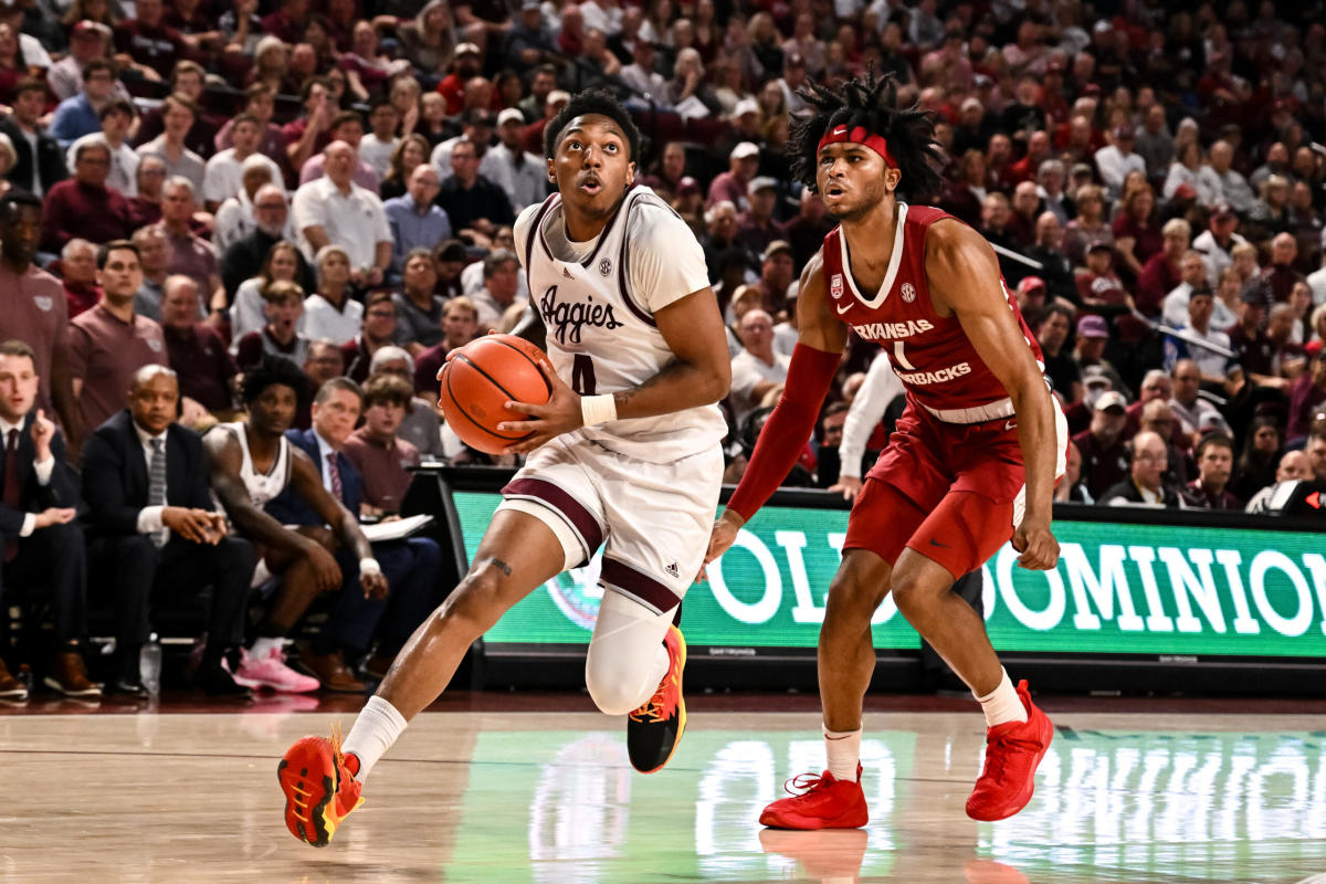 Texas AandM Post Game Press Conference after Aggies defeat Arkansas 62-56 pic