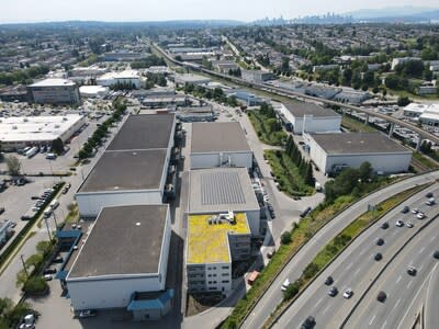 Vancouver Film Studio site with 13 sound stages, construction mills and office spaces, serving the needs of international and North American producers. (CNW Group/McLean Group of Companies)