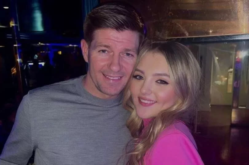 Steven Gerrard with his daughter Lexie