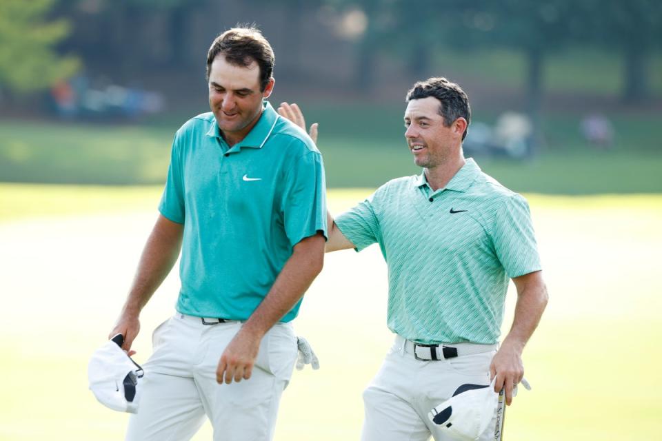 Scottie Scheffler (left) and Rory McIlroy are among the contenders for the PGA Championship  (Getty Images)