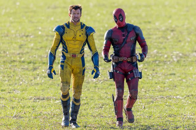 <p>Bav Media / SplashNews</p> Hugh Jackman and Ryan Reynolds filming 'Deadpool 3'