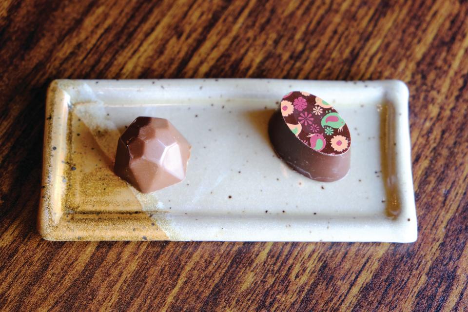 Small chocolate candies at LaRue's Fine Chocolate in Greenville. 