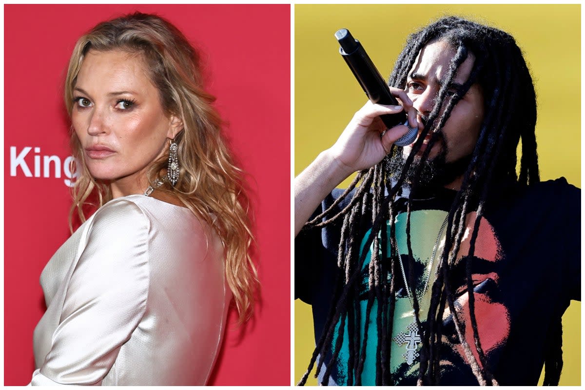 Kate Moss was pictured holding hands with Skip Marley after he performed in Turkey (Getty)