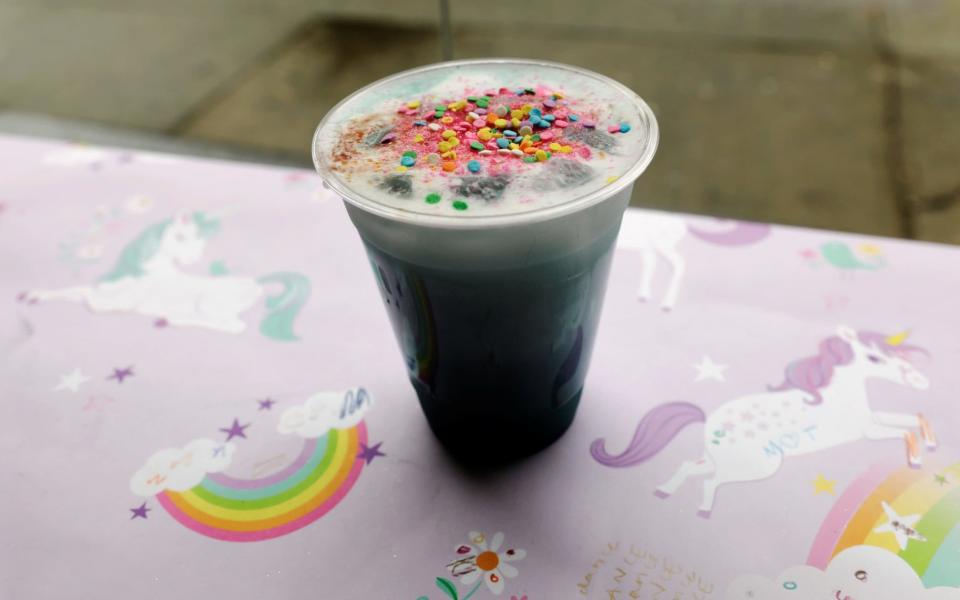 Unicorn lattes are another coffee creation popular with Instagram users. - Credit: Reuters