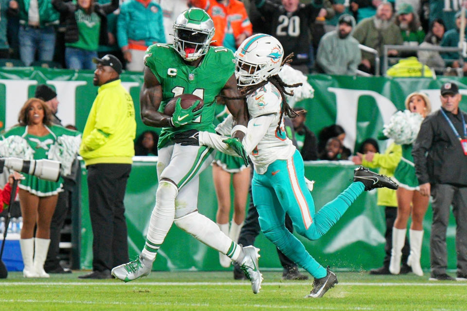 A.J. Brown #11. (Photo by Andy Lewis/Icon Sportswire via Getty Images)