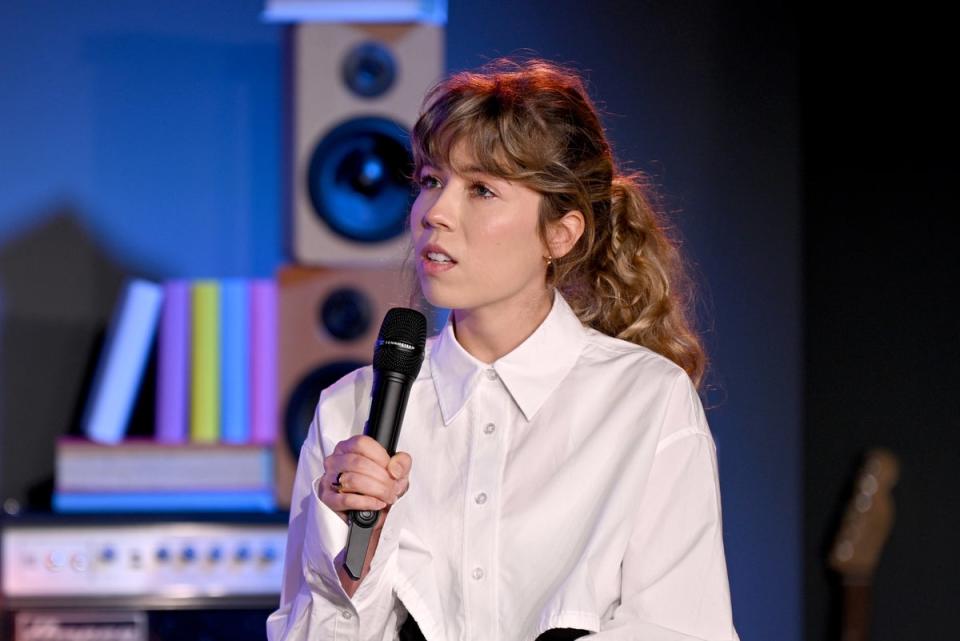 ennette McCurdy speaks onstage at The Future of Audiobooks Event with Spotify 2023 on October 03, 2023 in New York City (Getty Images for Spotify)