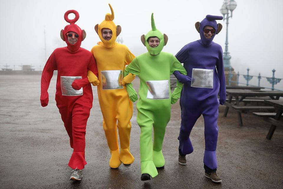 <p><a href="https://go.redirectingat.com?id=74968X1596630&url=https%3A%2F%2Fwww.spirithalloween.com%2Fproduct%2Fadult-tinky-winky-costume-teletubbies%2F217928.uts&sref=https%3A%2F%2Fwww.womenshealthmag.com%2Flife%2Fg37066183%2Fgroup-halloween-costumes%2F" rel="nofollow noopener" target="_blank" data-ylk="slk:Shop Now;elm:context_link;itc:0;sec:content-canvas" class="link ">Shop Now</a></p><p>Tinky Winky & The 'Teletubbies'</p><p>spirithalloween.com</p><p>$49.99</p><span class="copyright">Dan Kitwood</span>