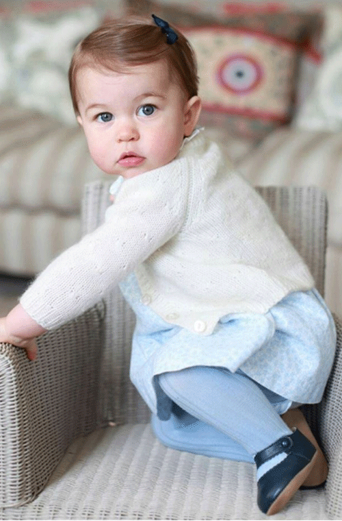 The Duchess took this picture of her daughter for her first birthday at their home in Norfolk.