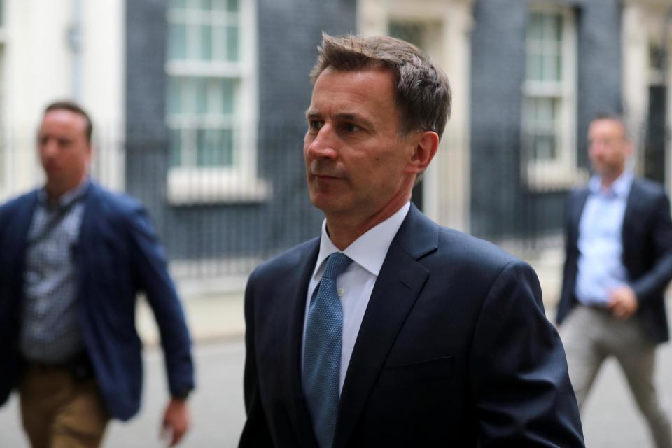 Foreign Secretary Jeremy Hunt is seen outside Downing Street (REUTERS)