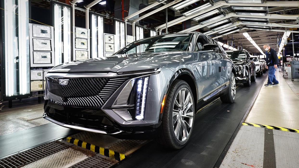 Description: Production of the 2023 Cadillac LYRIQ begins at GM’s Spring Hill, Tennessee, assembly plant.