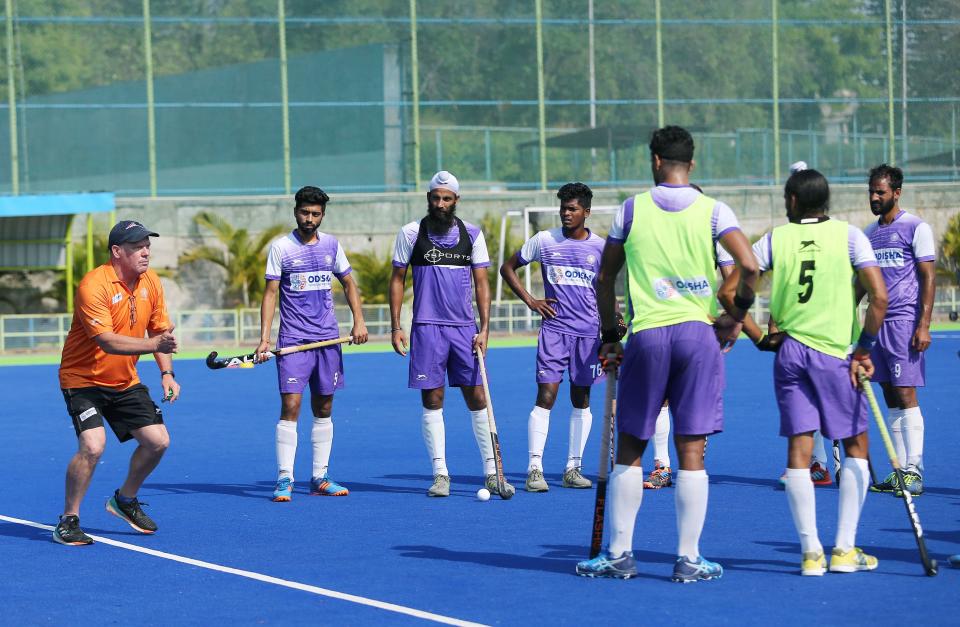 <div class="paragraphs"><p>Indian hockey coach Graham Reid during a training session. </p></div>