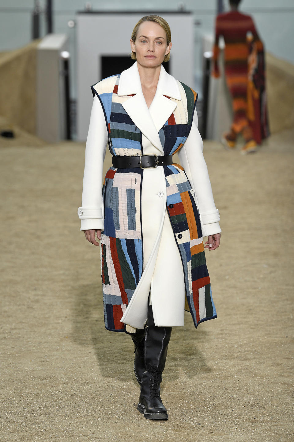Chloé RTW Fall 2022, a partnership with Gee’s Bend quilters. - Credit: Giovanni Giannoni/WWD