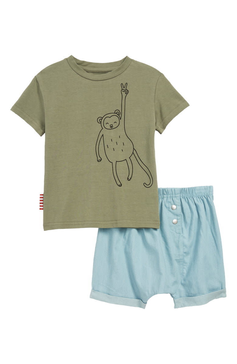 Hanging Monkey T-Shirt & Shorts Set 
