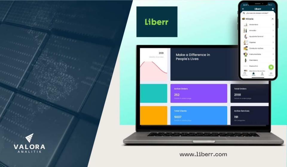 Liberr conecta trabajadores de servicios específicos con usuarios en Colombia. Imagen: cortesía Liberr