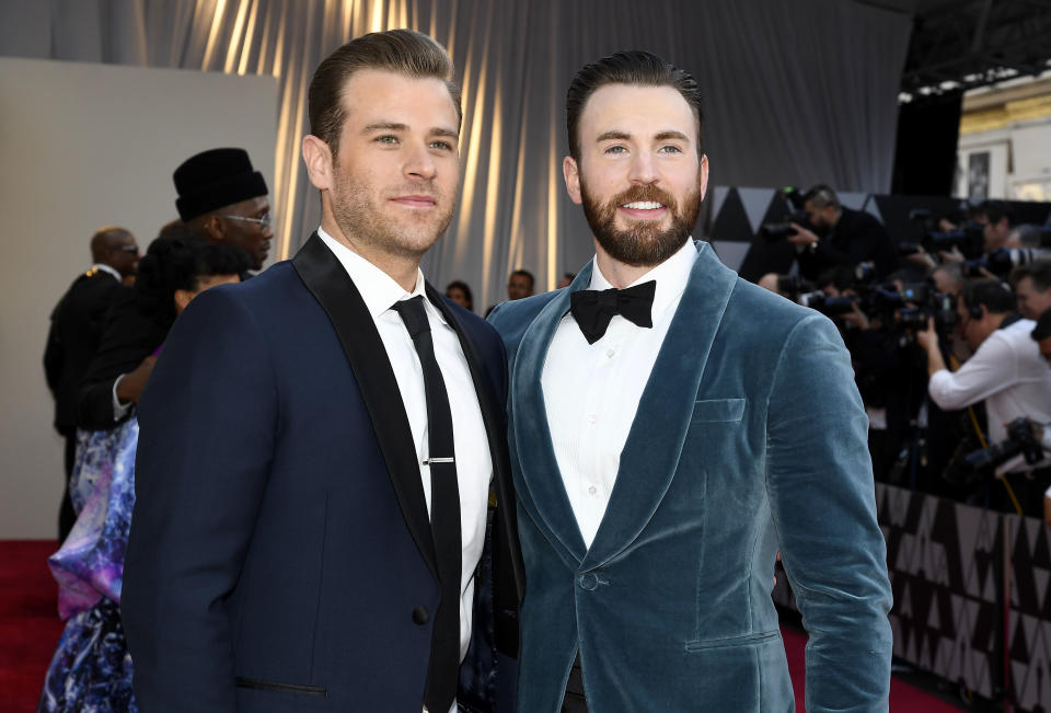 Closeup of Scott and Chris Evans