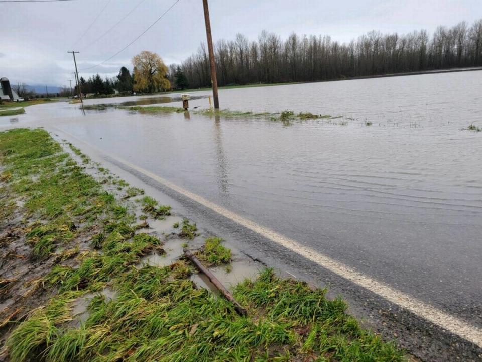 Many Whatcom County roadways are once again seeing flooding from a storm Sunday, Nov. 28. Floodwaters have already begun spilling into Everson.