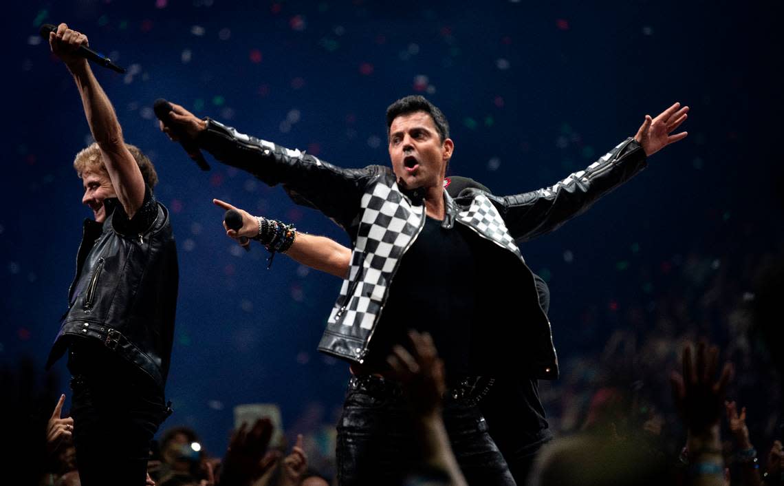 New Kids on the Block perform in concert on the “Mixtape 2022 Tour” at Raleigh, N.C.’s PNC Arena, Friday night, July 22, 2022.