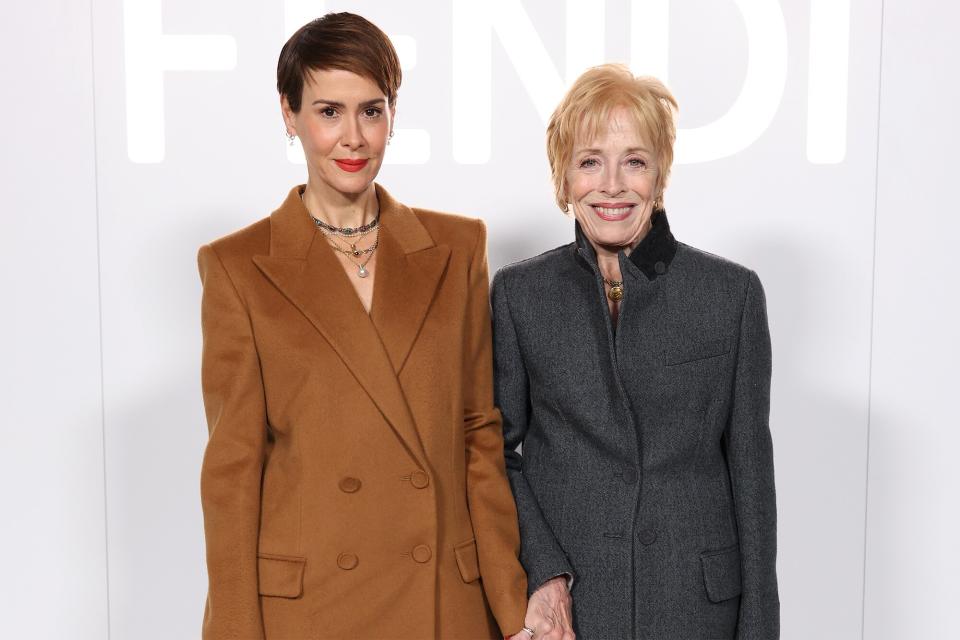 Sarah Paulson and Holland Taylor attend the Fendi Couture fashion shows on January 26, 2023 in Paris, France.