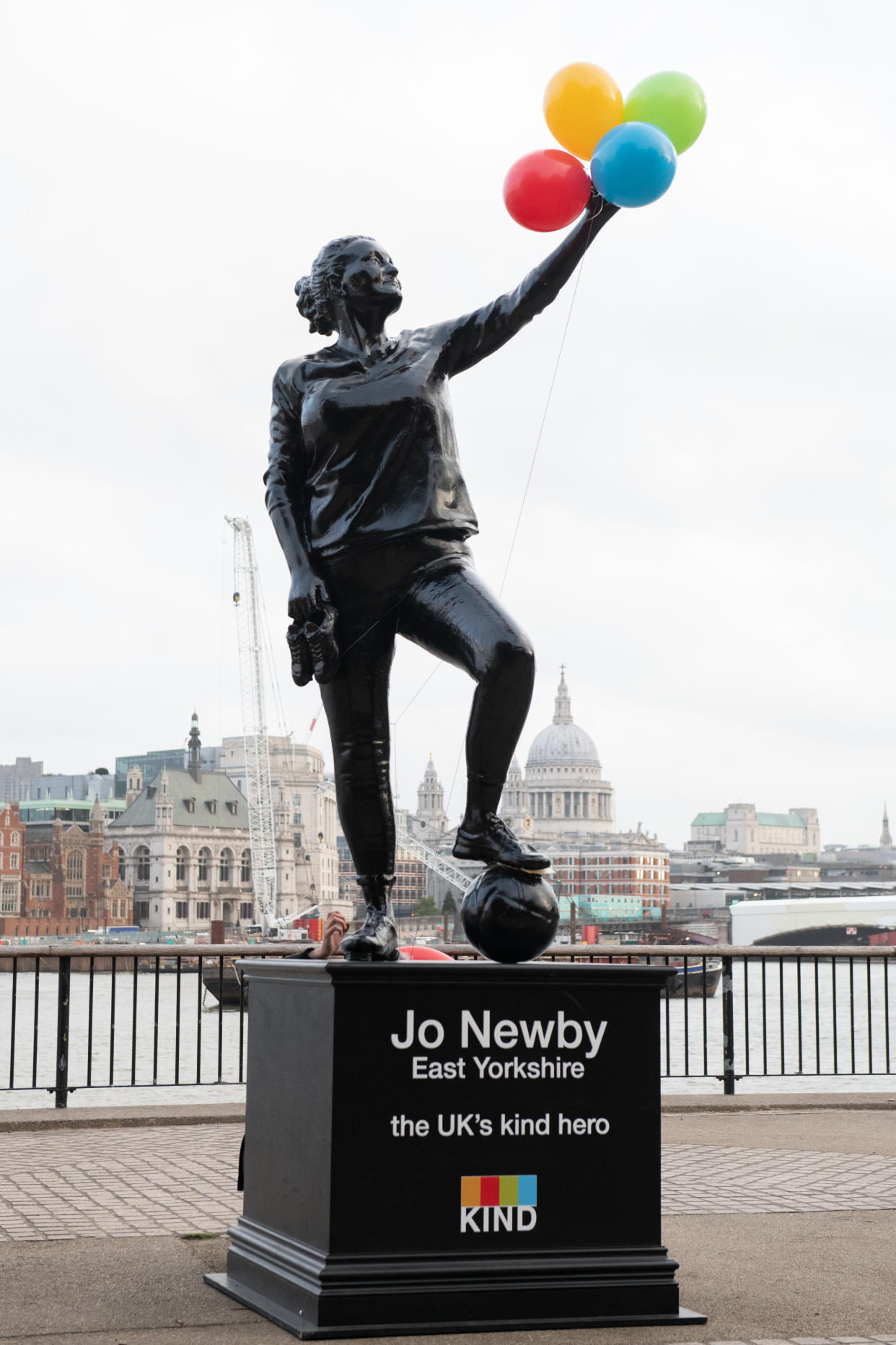 The statue is four metres tall and stands in central London (Tony Kershaw/KIND)