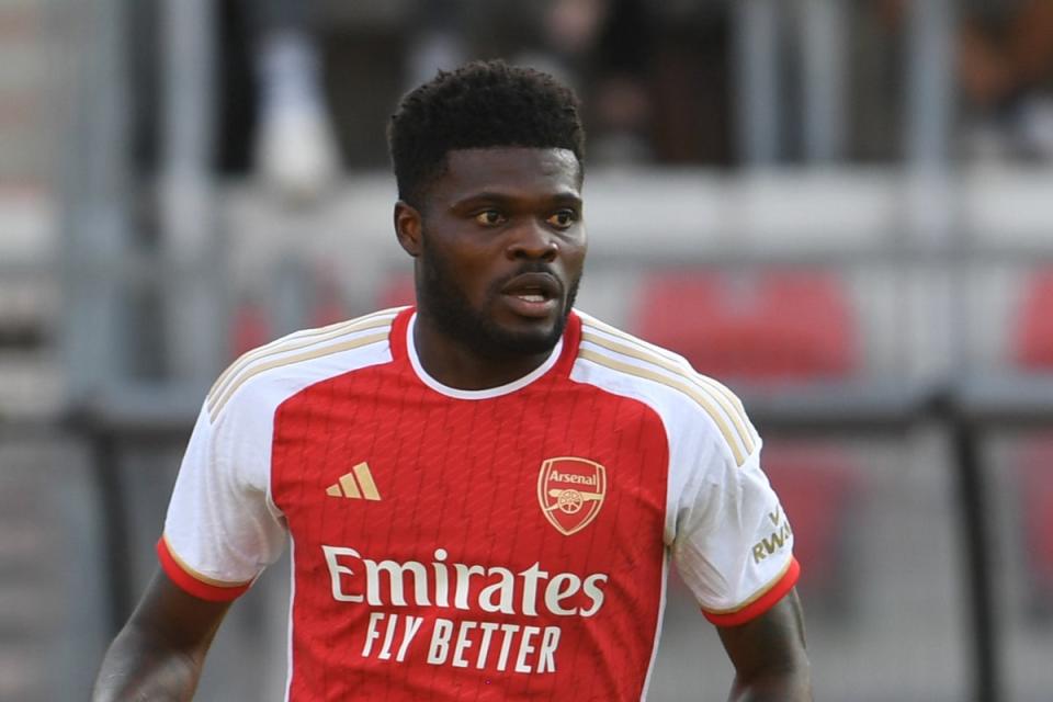 Blow: Partey is out with a groin injury (Arsenal FC via Getty Images)