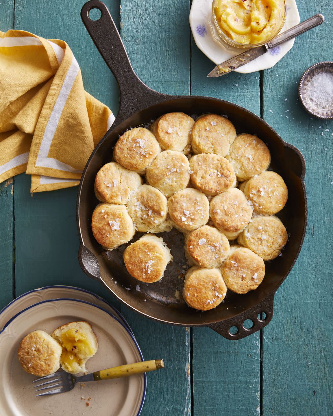 skillet angel biscuits with spicy honey butter