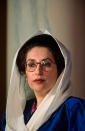 <p>Former Prime Minister of Pakistan Benazir Bhutto, who served from 1988 to 1990, and again from 1993 to 1996 (and was assasinated in 2007) is the only other leader in modern history to give birth while in office. (Photo: Getty Images) </p>