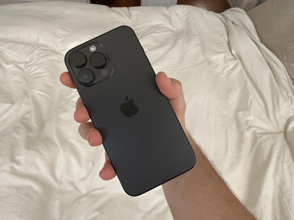 Apple iPhone 14 Pro Max in Space Black in Hand