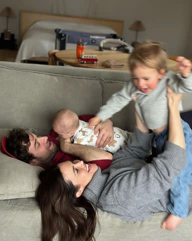 <p>mandymooremm/Instagram</p> Mandy Moore, husband Taylor and their two kids