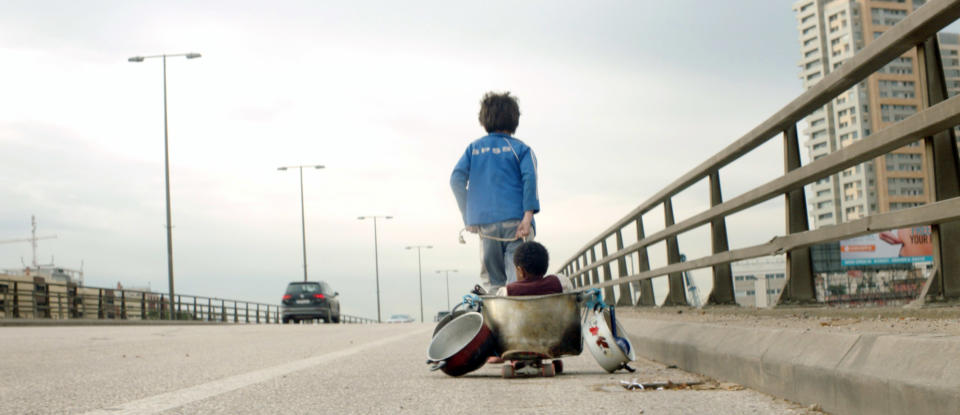 This image released by Sony Pictures Classics shows a scene from "Capernaum." On Tuesday, Jan. 22, 2019, the film was nominated for an Oscar for best foreign language film. The 91st Academy Awards will be held on Feb. 24. (Sony Pictures Classics via AP)