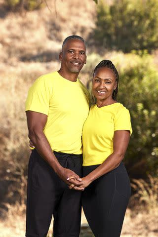 <p>Yuri Hasegawa/CBS</p> Derek and Shelisa Williams on 'The Amazing Race' season 36