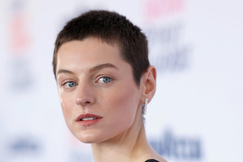 Emma Corrin attending the 2024 Film Independent Spirit Awards in Santa Monica, California (Frazer Harrison/Getty Images)