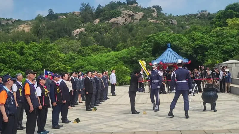 ▲賴清德赴太武山公墓主持追思祭悼典禮。（圖／記者陳佩君攝，2024.08.23）