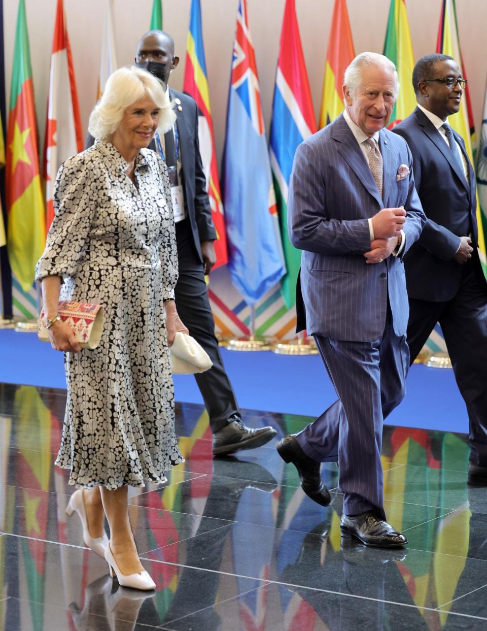 Prince Charles was also joined by his wife Camilla, the Duchess of Cornwall, at the Chogm opening ceremony - Chris Jackson 